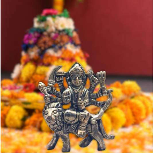Brass Mata Rani Idol on Lion – Divine Durga Maa Statue for Home, Temple & Gifting